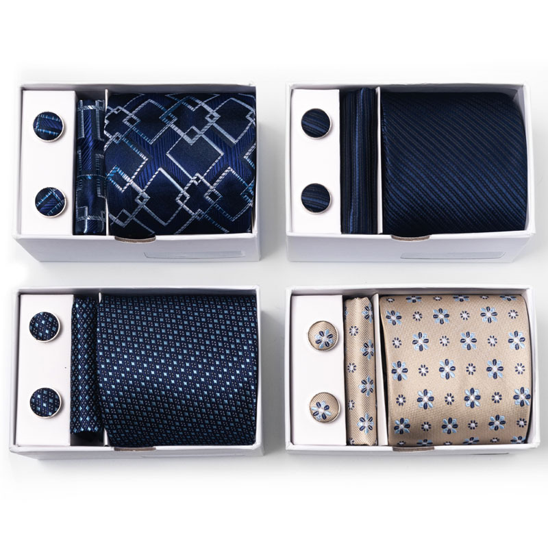 Neck Tie Set Box - Nouveau Coffret cadeau multicolore à pois