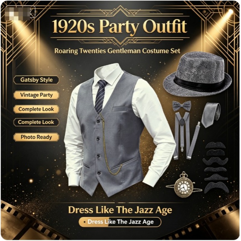 Men'S Accessories In The 1920S - Ensemble d'accessoires de gangster pour homme