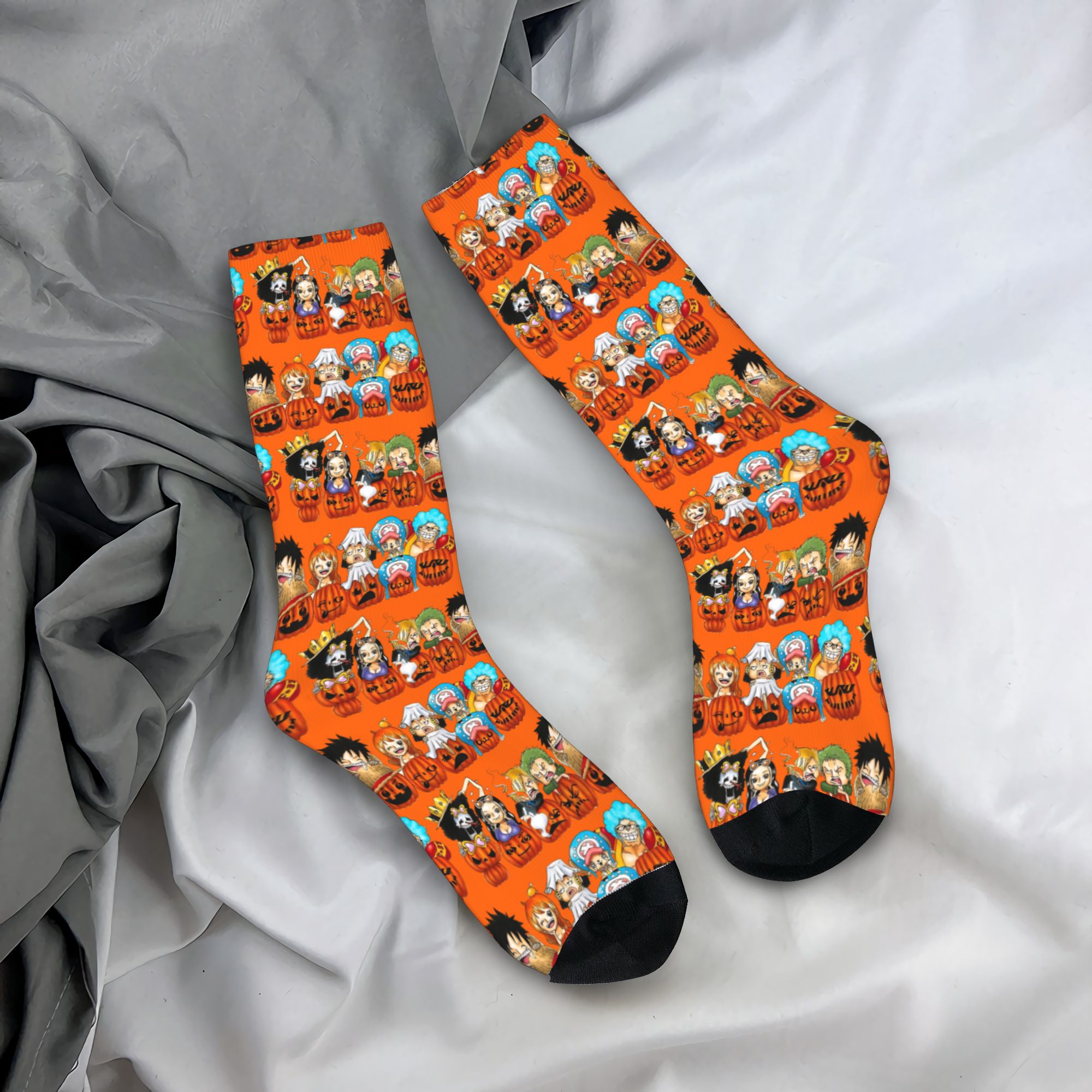 Men Accessories All - o-One-p-Piece-e, chaussettes d'Halloween à motif de