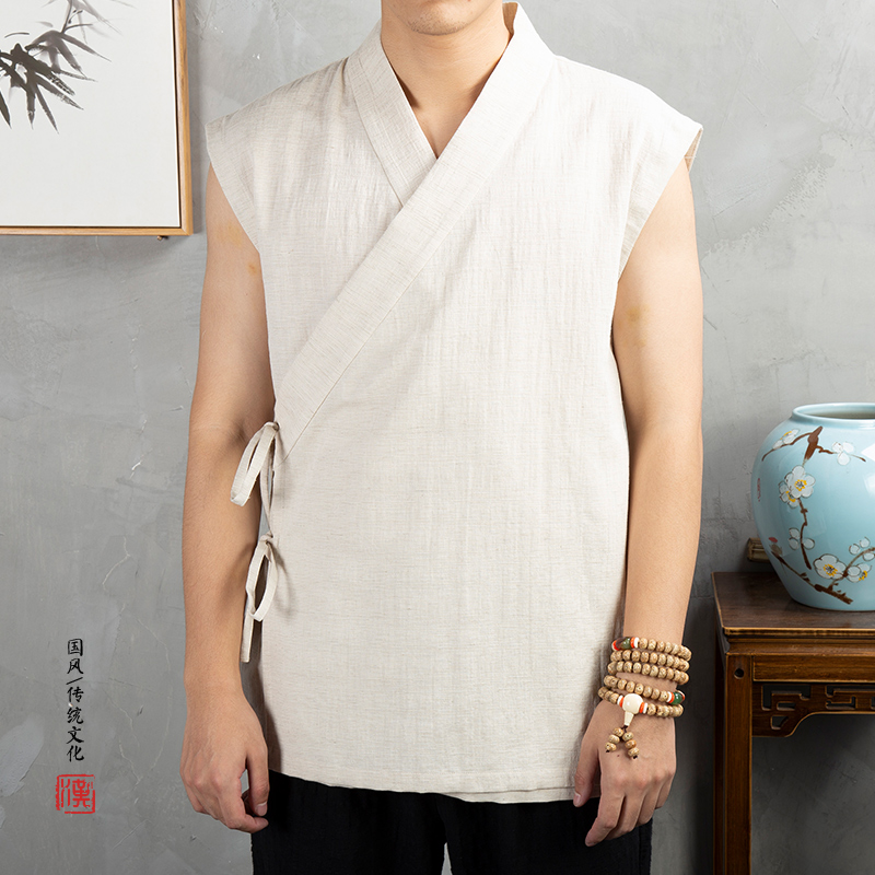 Veste sans manches en coton et - Men'S Kimono Accessories avis et prix