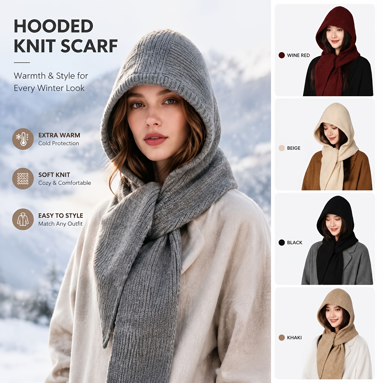 Écharpe à capuche pour femmes  - Men Accessories All avis et prix